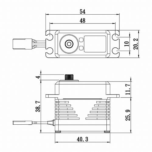 Savox SB-2290SG Black Edition Monster Torque Brushless Steel Gear Servo HV 8.4v