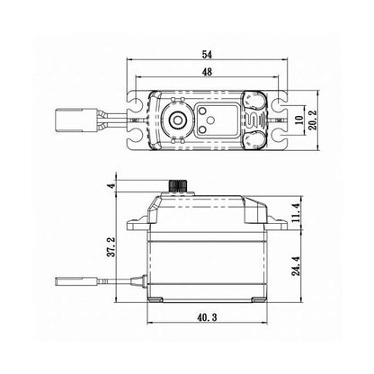 Savox High Torque Digital Servo with Soft Start, 0.11sec / 347oz @ 7.4V