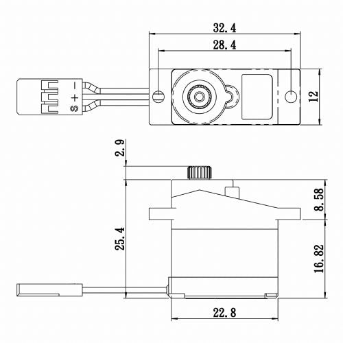 Savox Micro Digital Metal Gear Heli Servo Soft Start .09/30.6 @ 6V