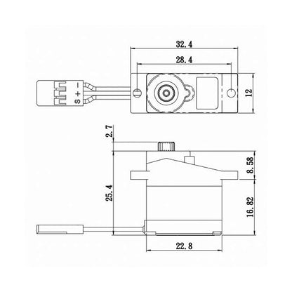 Savox SAVSH0350P Micro Digital Servo w/Soft Start 0.16sec / 36oz @