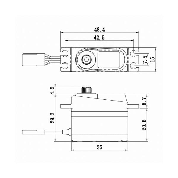 Savox SAVSV1250MGP High Voltage Micro Tail Servo Soft Start