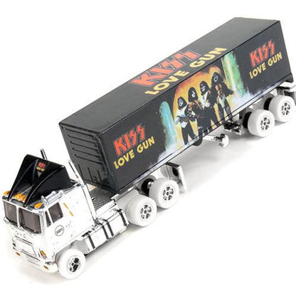 Autoworld iWheels KISS Love Gun Racing Rigs GMC TRUCK/Trailer White Aw Xtraction