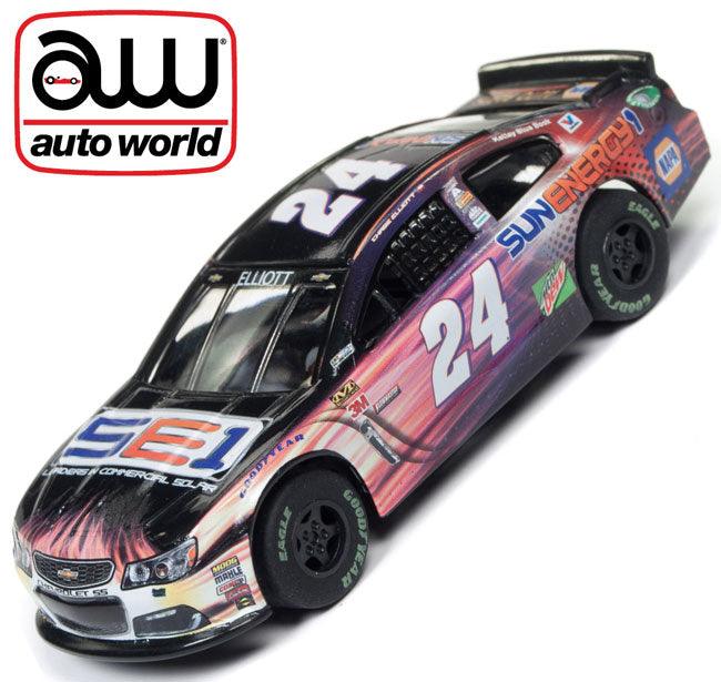 Auto world NASCAR Chase Elliott 2017 Chevy SS #24 Sun Energy AFX Slot
