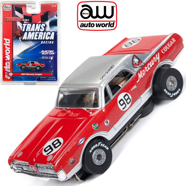Auto World Mercury Cougar Dan Gurney Thunderjet AFX Ho Slot Car SC338