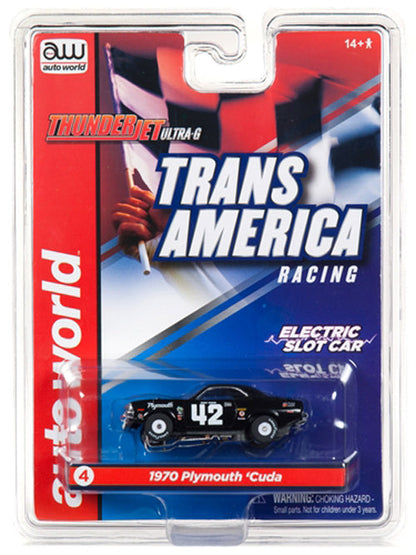 Auto World Plymouth Cuda Dan Gurney Thunderjet AFX Ho Slot Car SC338