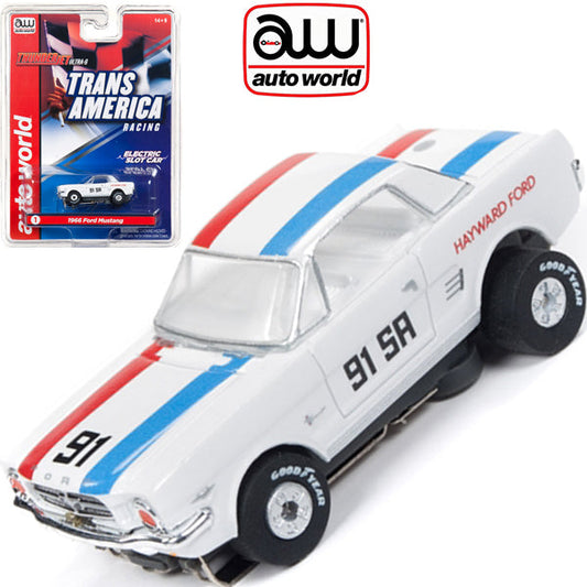 Auto World Ford Mustang Hayward Trans America Thunderjet AFX Ho Slot Car