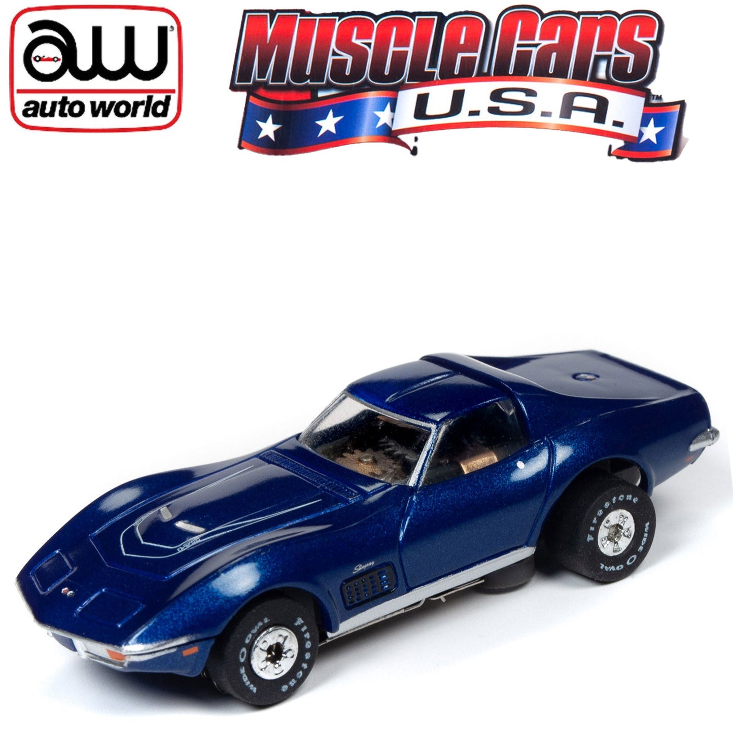 Auto World 1970 Chevy Corvette LT1 Thunderjet HO Slot Car SC349 fits AFX
