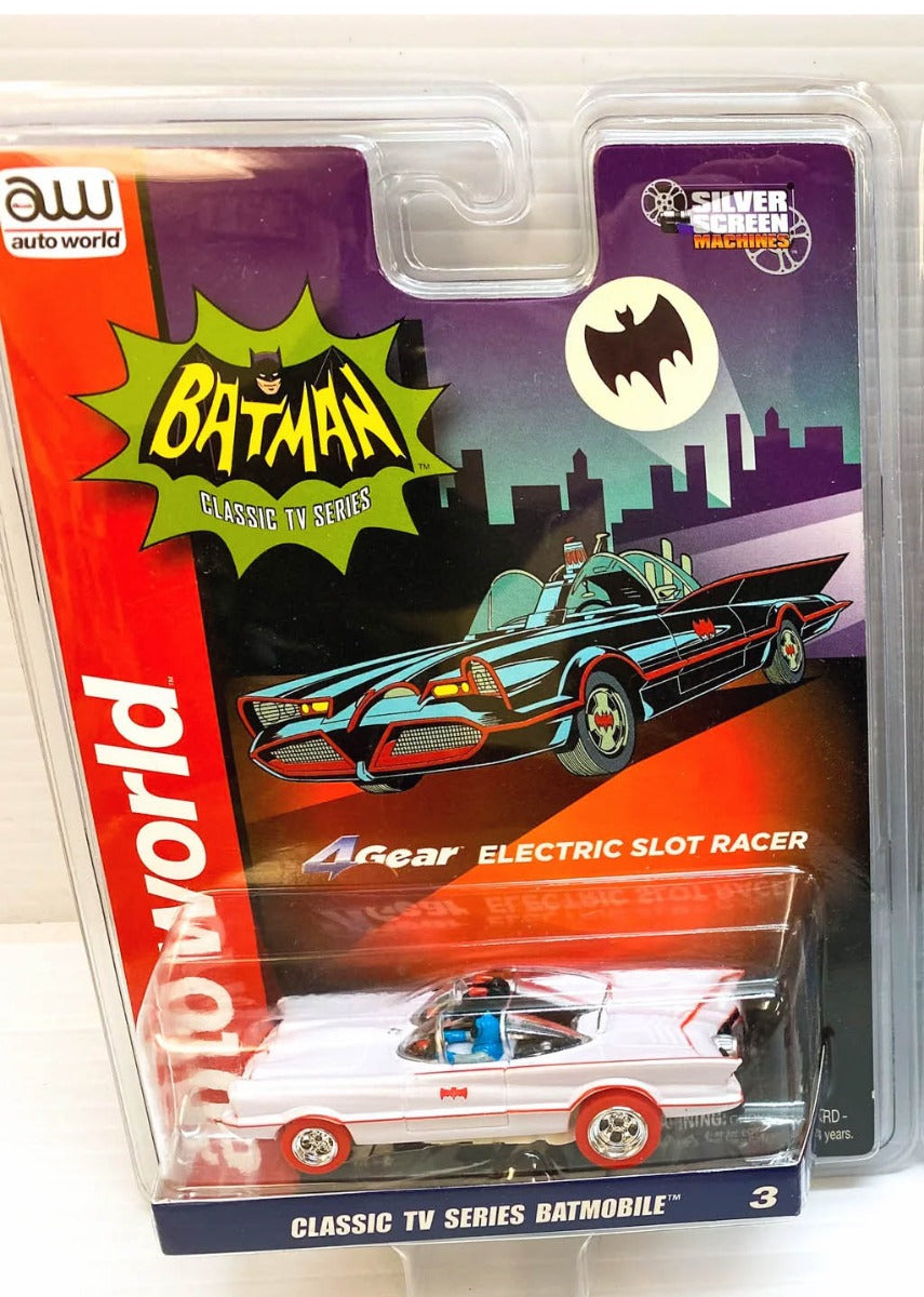 Auto World iWheels Batman Batmobile Classic TV Series 4Gear HO Scale Slot Car