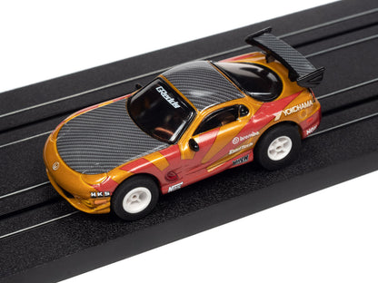 Auto World 1995 Mazda RX7 Gold Xtraction Import Heat for AFX HO Scale Slot Car SC378