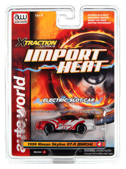 Auto World Nissan Skyline GTR Xtraction Import Heat for AFX HO Scale Slot Car SC378