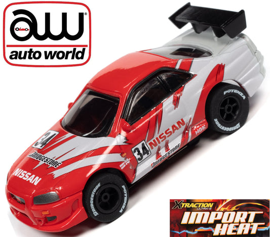 Auto World Nissan Skyline GTR Xtraction Import Heat for AFX HO Scale Slot Car SC378