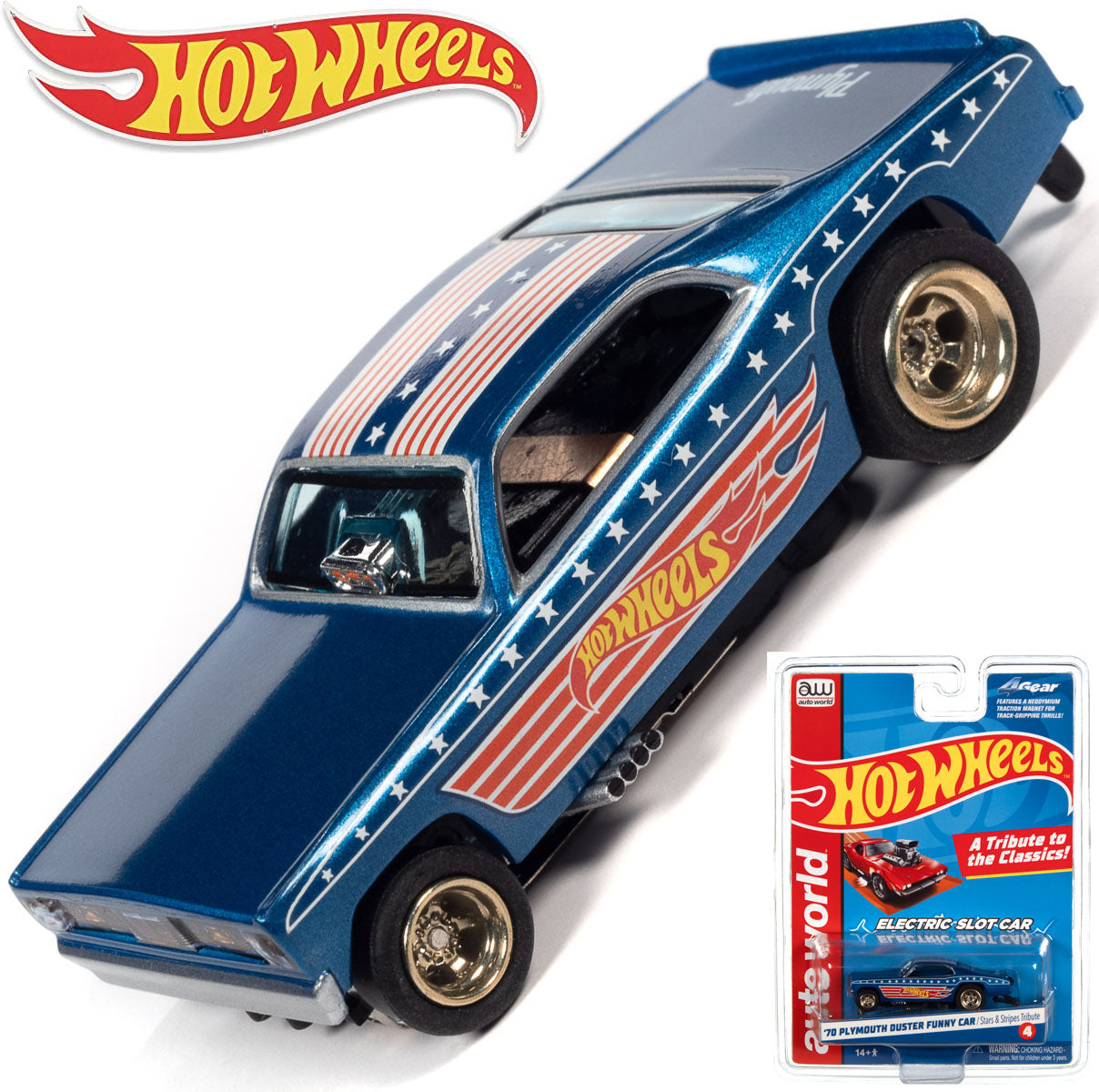 Auto World 1970 Plymouth Duster Funny Car Hot Wheels HO Slot Car SC382