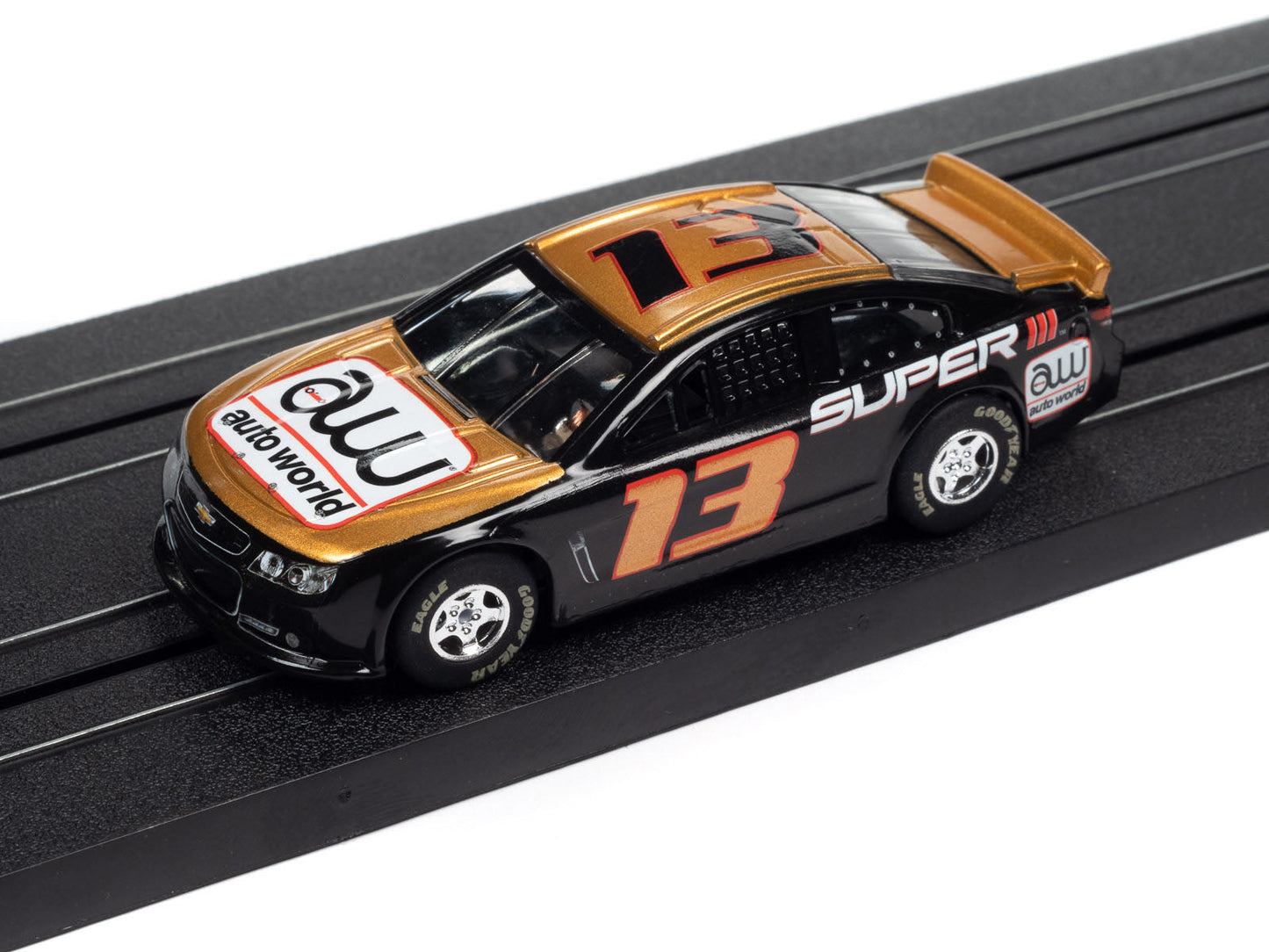 Auto World Super III 2015 Chevy SS Stock Black Nascar HO Scale Slot Car SC383