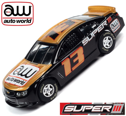 Auto World Super III 2015 Chevy SS Stock Black Nascar HO Scale Slot Car SC383