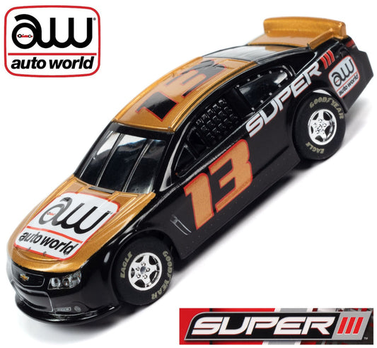 Auto World Super III 2015 Chevy SS Stock Black Nascar HO Scale Slot Car SC383