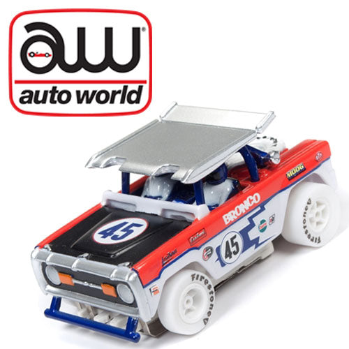 Auto World iWheels Ford Baja Bronco White Xtraction R22 AFX Ho slot Car