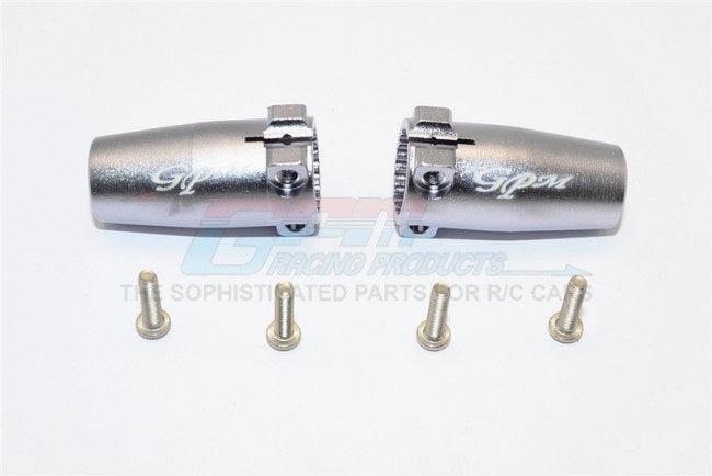 GPM SCX2022-GUNSILVER ALLOY REAR AXLE ADAPTERS AXIAL SCX10 II