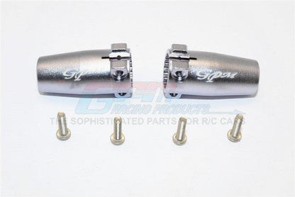 GPM SCX2022-GUNSILVER ALLOY REAR AXLE ADAPTERS AXIAL SCX10 II