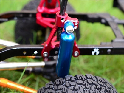 GPM ALUMINUM FRONT/REAR INTERNAL SHOCKS (92MM) AXIAL SCX10 II GUN SILVER