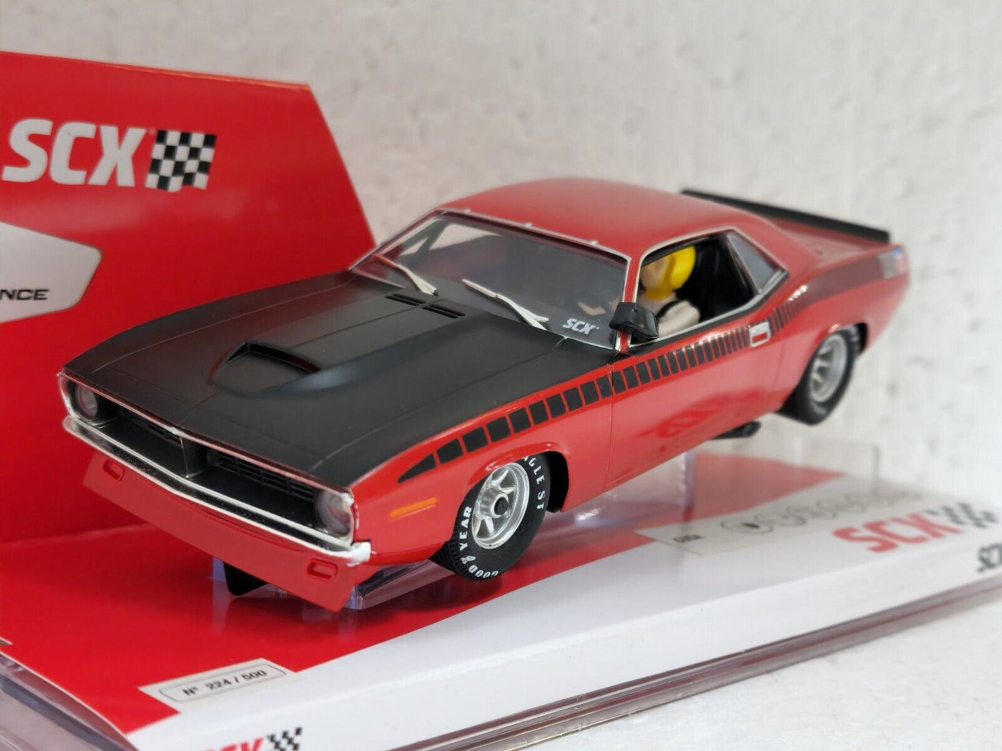 SCX Plymouth Cuda Trans Am Red 1970 Limited Edition for Scalextric Slot Car 1/32