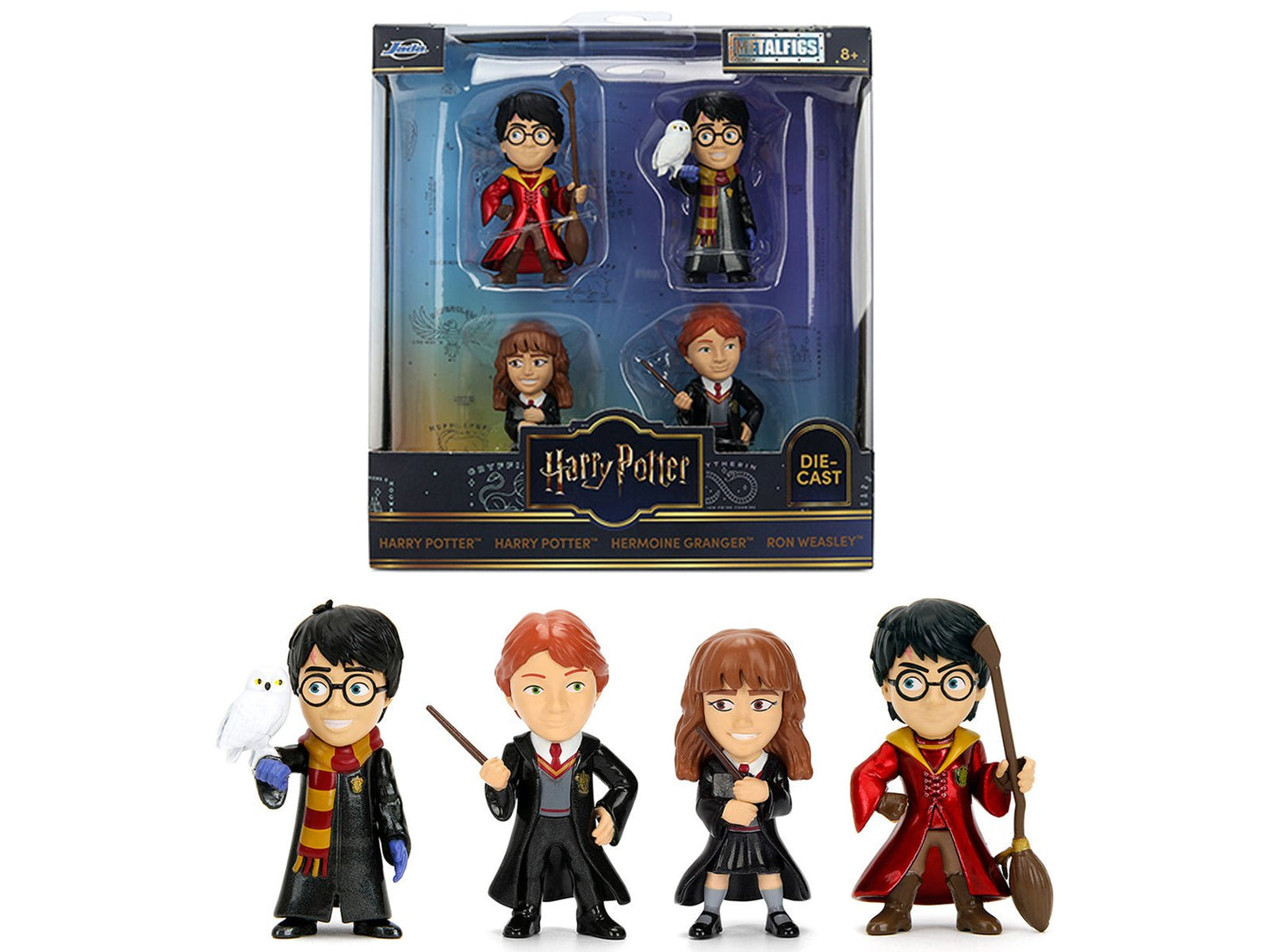 Set of 4 Diecast Figures "Harry Potter" "Metalfigs" Series by Jada  free shipping USA
