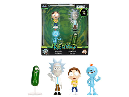 Set of 4 Diecast Figures "Rick and Morty" (2013-Current) TV Series "Metalfigs" Series Diecast Models by Jada  free shipping USA