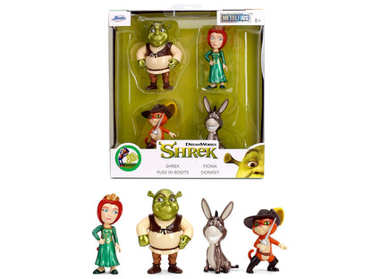 Set of 4 Diecast Figures "Shrek" (2001) Movie "Metalfigs" Series by Jada  free shipping USA