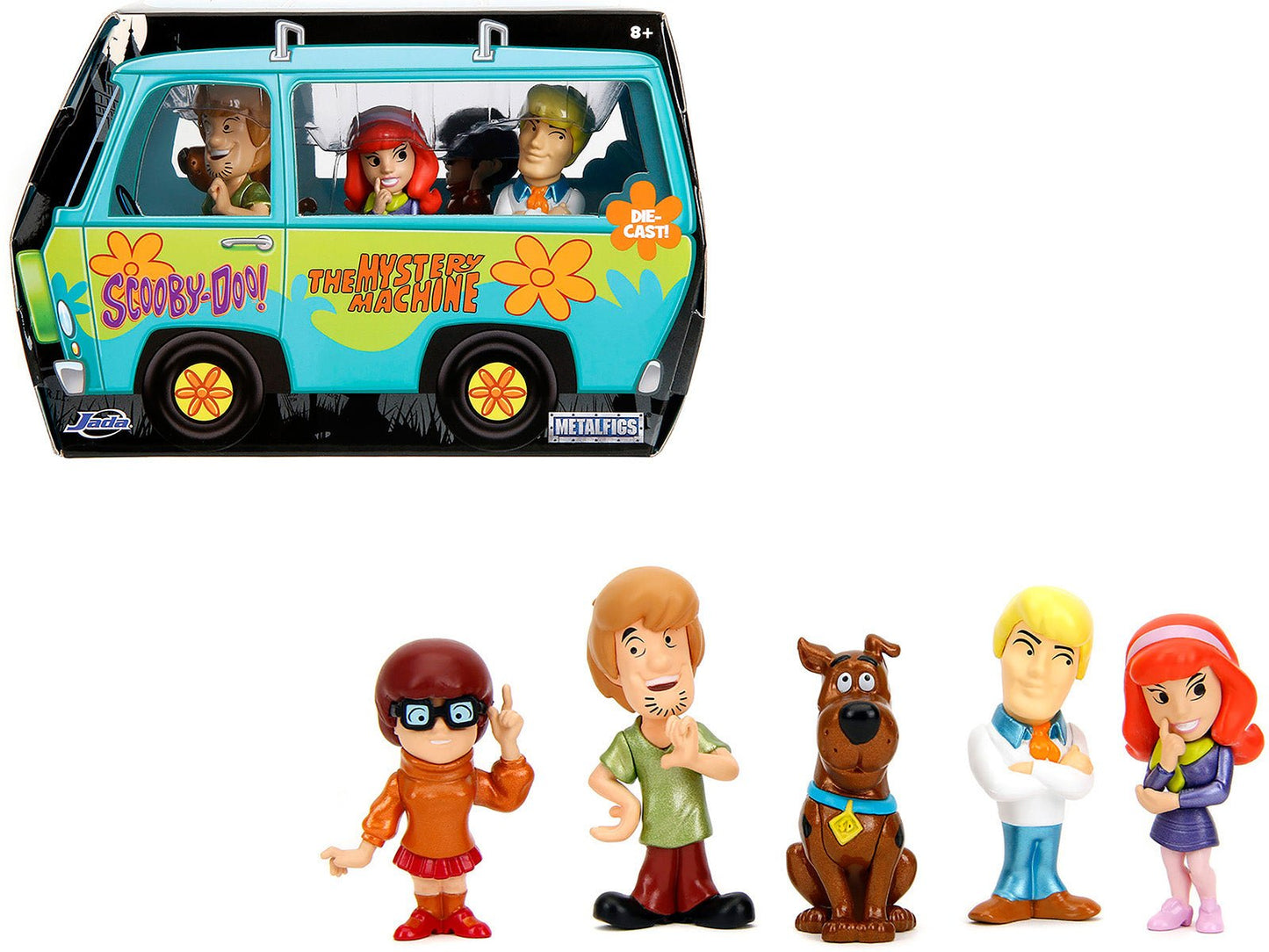 Set of 5 Diecast Figures "Scooby-Doo" TV Series "Metalfigs" Series Diecast Models by Jada  free shipping USA