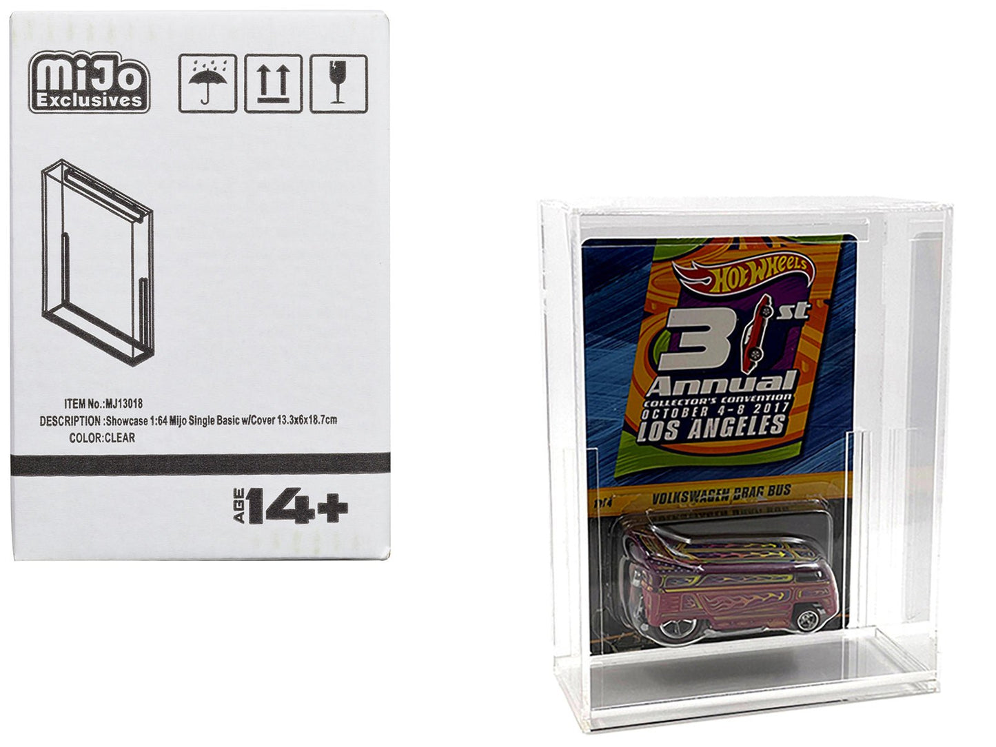 Showcase Basic Single Display Case "Mijo Exclusives" for 1/64 Scale Models  free shipping USA
