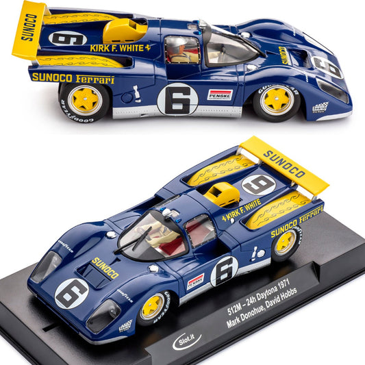 Slot.it Ferrari 512M Sunoco 24H Daytona Slot Car 1/32 SICA51B Donohue CA51B