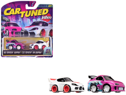 "Sick Supras" Series 6 Toyota Double Pack Set of 2 Cars Diecast Model Cars by CarTuned  free shipping USA