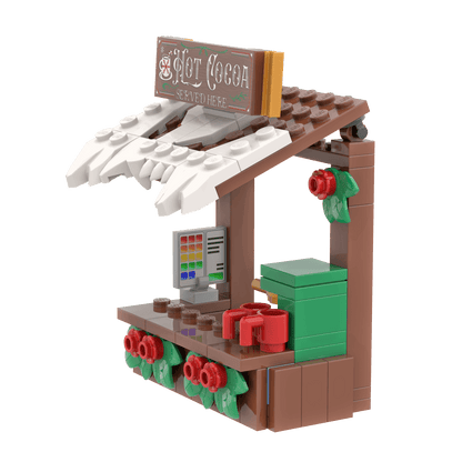 Hot Cocoa Stand - Christmas Winter Village - Custom Building Set - Made Using LEGO® Parts