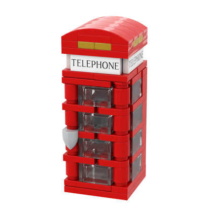 UK Phone Box Set - Brick Building Set - Made Using LEGO® Parts
