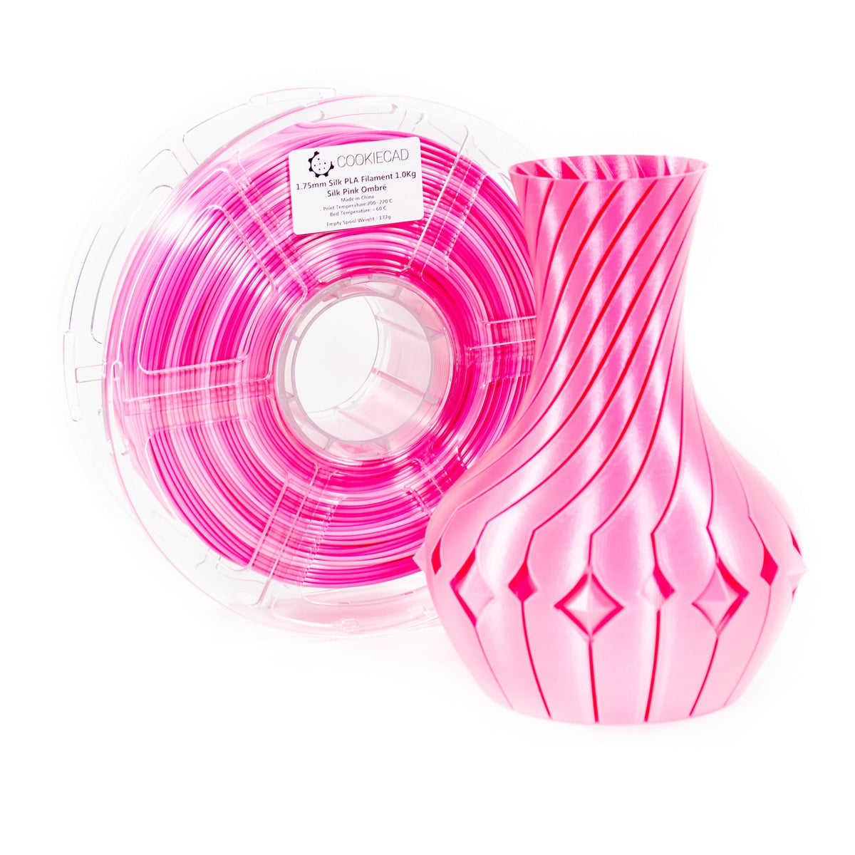 SILK Pink Ombré PLA Filament 1.75mm, 1kg