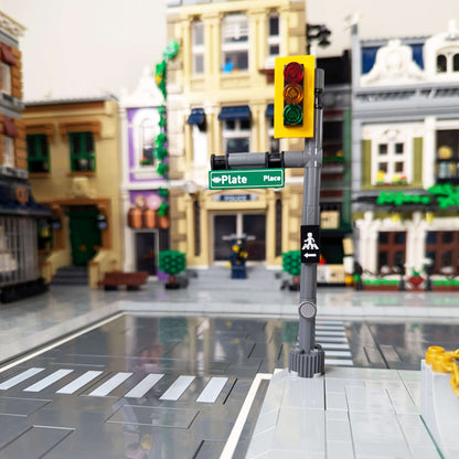Single Traffic Light Custom Printed Building Set - Made Using LEGO® Parts