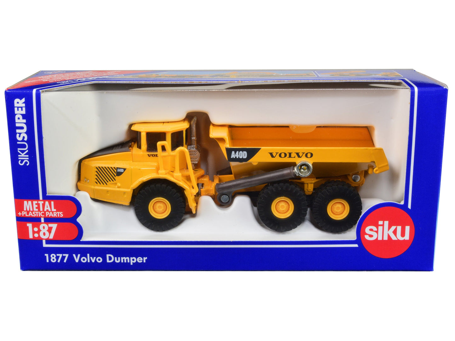 Volvo A40D Dump Truck Yellow 1/87 (HO) Diecast Model by Siku  free shipping USA