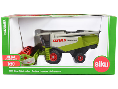 Claas Lexion 600 Combine Harvester Green and Gray 1/50 Diecast Model by Siku  free shipping USA