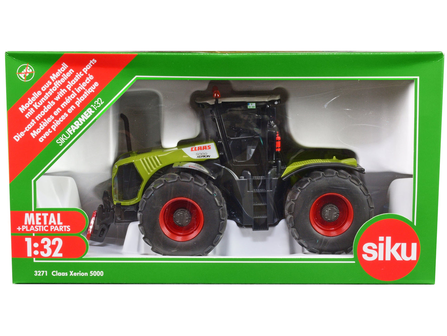 Claas 5000 Xerion Tractor Green with Gray Top 1/32 Diecast Model by Siku  free shipping USA