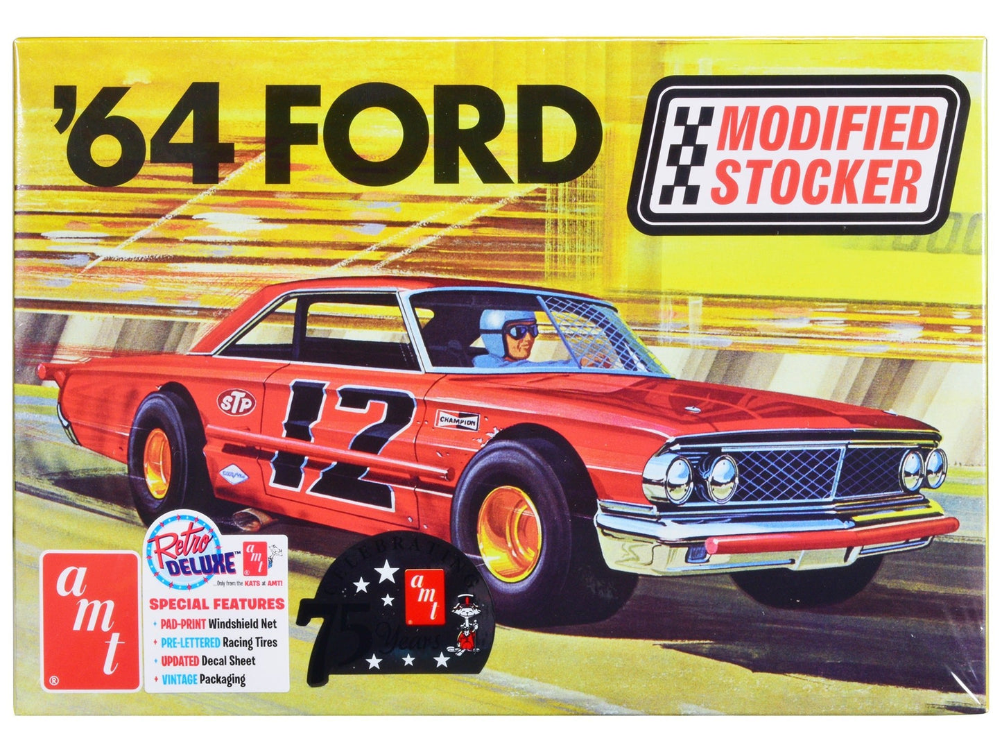 Skill 2 Model Kit 1964 Ford Galaxie "Modified Stocker" 1/25 Scale Model by AMT  free shipping USA