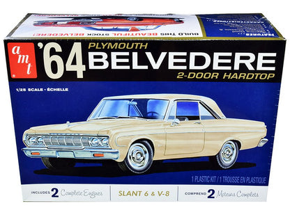 Skill 2 Model Kit 1964 Plymouth Belvedere Coupe Hardtop 1/25 Scale Model by AMT  free shipping USA