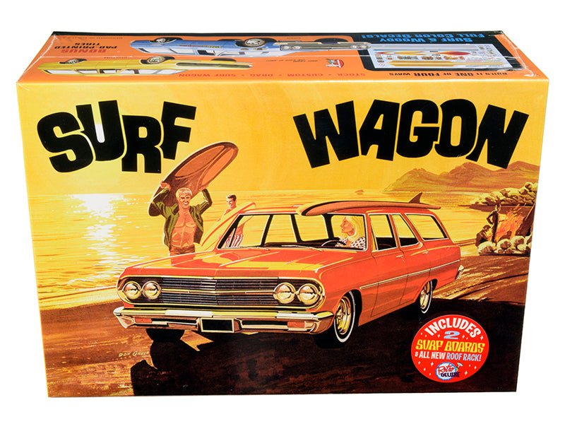 Skill 2 Model Kit 1965 Chevrolet Chevelle "Surf Wagon" with Two Surf Boards 4 in 1 Kit 1/25 Scale Model by AMT  free shipping USA