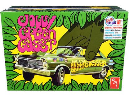 Skill 2 Model Kit 1965 Ford Galaxie "Jolly Green Gasser" 3-in-1 Kit 1/25 Scale Model by AMT  free shipping USA