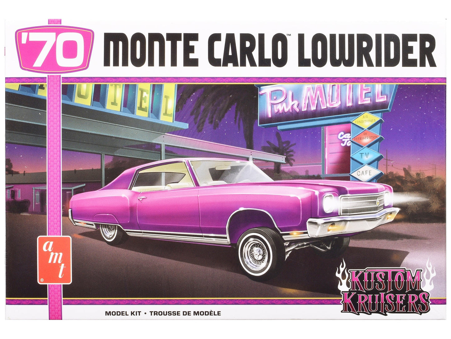 Skill 2 Model Kit 1970 Chevrolet Monte Carlo Lowrider "Kustom Kruisers" 1/25 Scale Model by AMT  free shipping USA