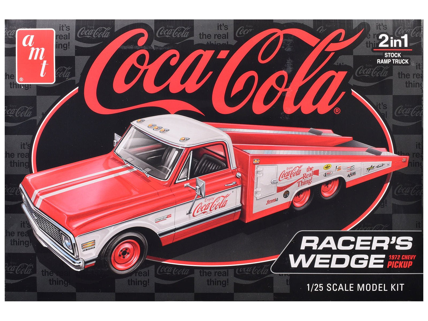 Skill 2 Model Kit 1972 Chevrolet Pickup Truck "Racer's Wedge" 2-in-1 Kit "Coca-Cola" 1/25 Scale Model by AMT  free shipping USA