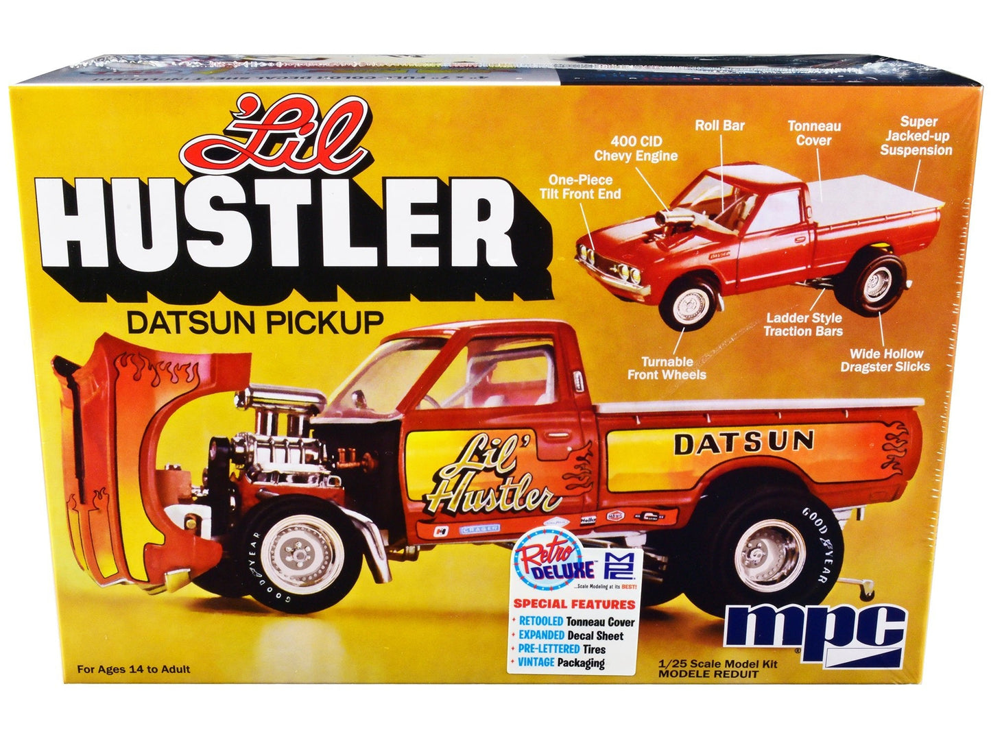 Skill 2 Model Kit 1975 Datsun Pickup Truck "Lil Hustler" 1/25 Scale Model by MPC  free shipping USA