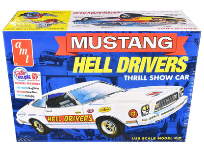 Skill 2 Model Kit 1977 Ford Mustang "Hell Drivers" Thrill Show Car 1/25 Scale Model by AMT  free shipping USA