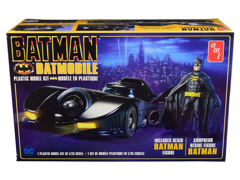 Skill 2 Model Kit Batmobile with Resin Batman Figurine "Batman" (1989)  1/25 Scale Model by AMT  free shipping USA
