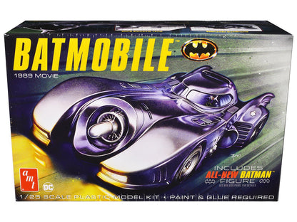 Skill 2 Model Kit Batmobile with Seated Batman Figure "Batman" (1989) Movie 1/25 Scale Model by AMT  free shipping USA