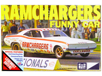 Skill 2 Model Kit Dodge Challenger Ramchargers Funny Car "Legends of the Quarter Mile" 1/25 Scale Model by MPC  free shipping USA