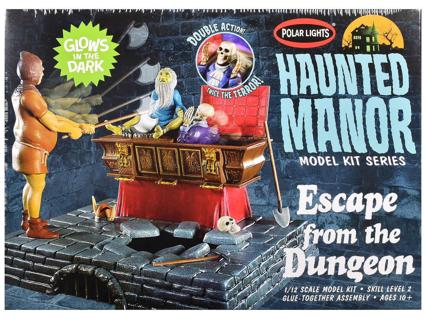 Skill 2 Model Kit Haunted Manor "Escape from the Dungeon" Diorama Set 1/12 Scale Model by Polar Lights  free shipping USA